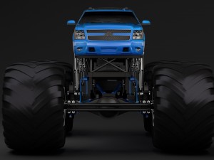 monster truck chevrolet suburban 3D Model