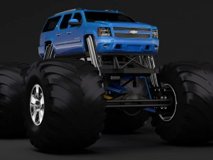monster truck chevrolet suburban 3D Model