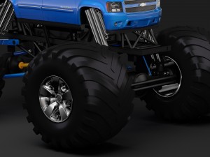 monster truck chevrolet suburban Modelo 3D