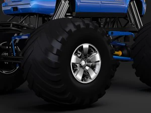 monster truck chevrolet suburban 3D Model