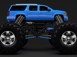 monster truck chevrolet suburban Modelo 3D