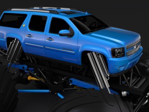 monster truck chevrolet suburban Modelo 3D