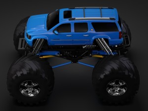monster truck chevrolet suburban Modelo 3D