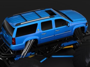 monster truck chevrolet suburban Modelo 3D