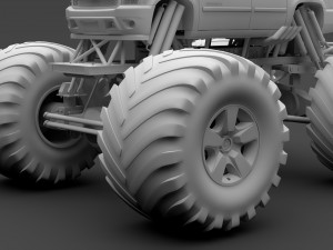 monster truck chevrolet suburban Modelo 3D