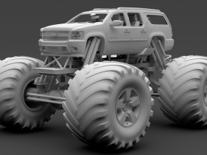 monster truck chevrolet suburban Modelo 3D