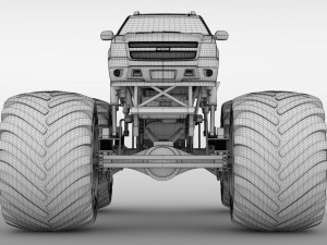 monster truck chevrolet suburban Modelo 3D