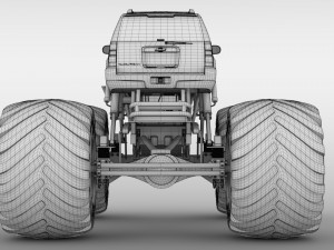 monster truck chevrolet suburban Modelo 3D