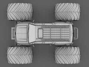 monster truck chevrolet suburban Modelo 3D