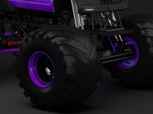 monster truck vw transporter 3D Model