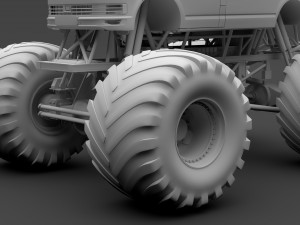 monster truck vw transporter 3D Model
