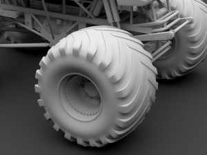 monster truck vw transporter 3D Model