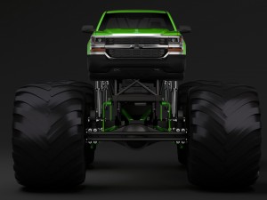 monster truck chevrolet silverado 3D 模型