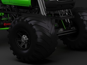 monster truck chevrolet silverado 3D 模型