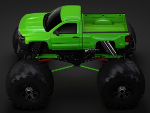 monster truck chevrolet silverado 3D 模型