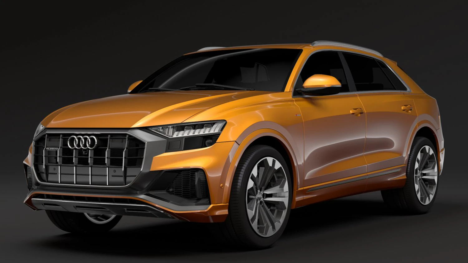 audi q8 50 tdi quattro s line 2018 3D Model .c4d .max .obj .3ds .fbx .stl .blend 