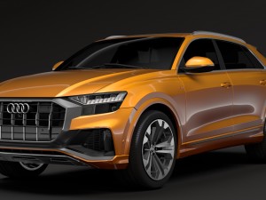 audi q8 50 tdi quattro s line 2018 3D Model