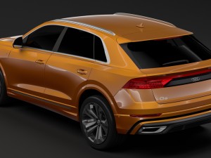 audi q8 50 tdi quattro s line 2018 3Dモデル