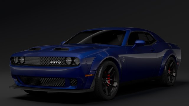 dodge challenger srt hellcat widebody lc 2019 3D Model .c4d .max .obj .3ds .fbx .stl .blend 
