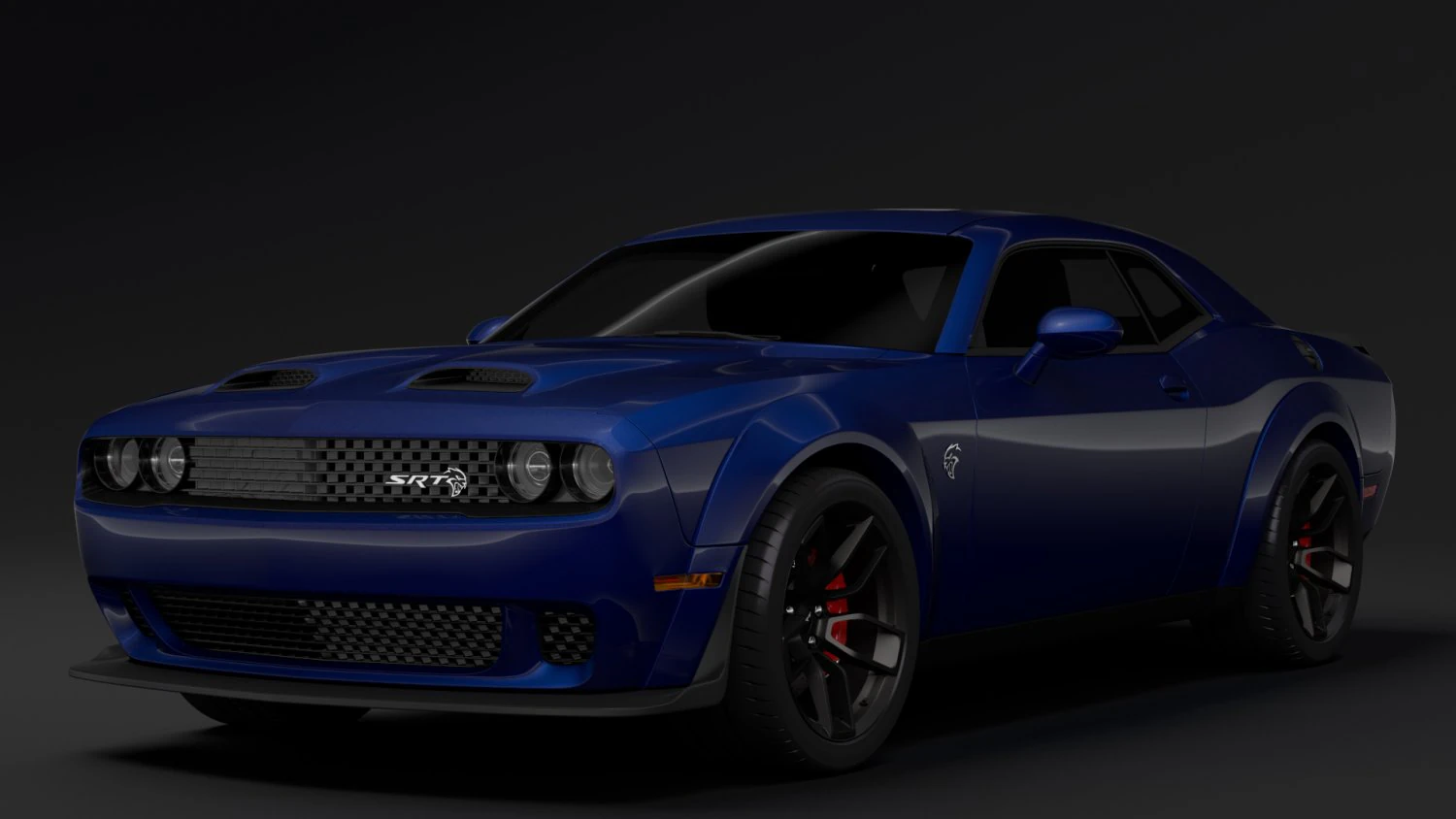 dodge challenger srt hellcat widebody lc 2019 3D Model .c4d .max .obj .3ds .fbx .stl .blend 