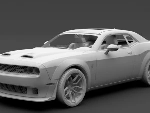 dodge challenger srt hellcat widebody lc 2019 3D Model