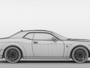 dodge challenger srt hellcat widebody lc 2019 3D Model