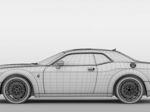 dodge challenger srt hellcat widebody lc 2019 3D Model