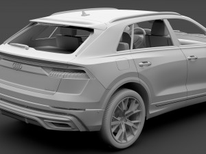 audi q8 55 tfsi quattro s line 2018 3D Model