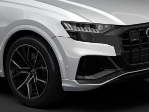 audi q8 55 tfsi quattro s line 2018 3D Model