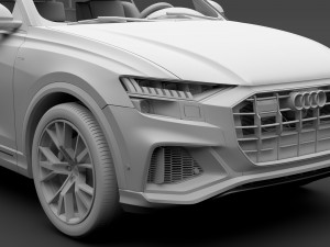 audi q8 55 tfsi quattro s line 2018 3D Model