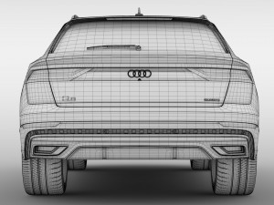 audi q8 55 tfsi quattro s line 2018 3D Model