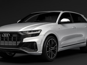 audi q8 55 tfsi quattro s line 2018 Modelo 3D