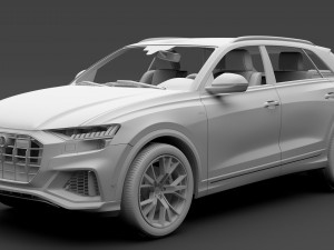 audi q8 55 tfsi quattro s line 2018 3D Model