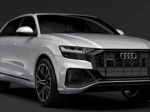 audi q8 55 tfsi quattro s line 2018 3D Model