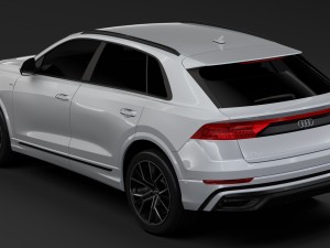 audi q8 55 tfsi quattro s line 2018 3D Model