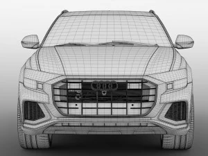 audi q8 55 tfsi quattro s line 2018 3D Model