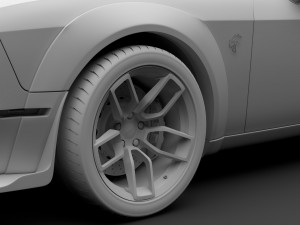 dodge challenger srt hellcat redeye widebody lc 2019 Model 3D