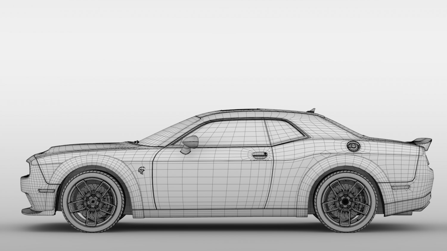 Dodge Challenger Hellcat Drawing Collection - Uncle Jays Twisted Fork