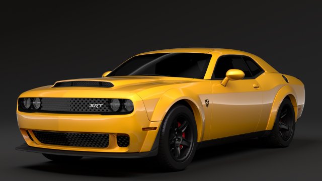 hennessey dodge challenger srt demon 2019 3D 模型 .c4d .max .obj .3ds .fbx .stl .blend 