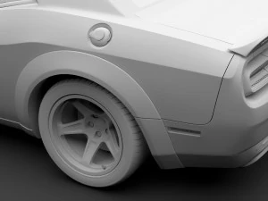 hennessey dodge challenger srt demon 2019 3D Model