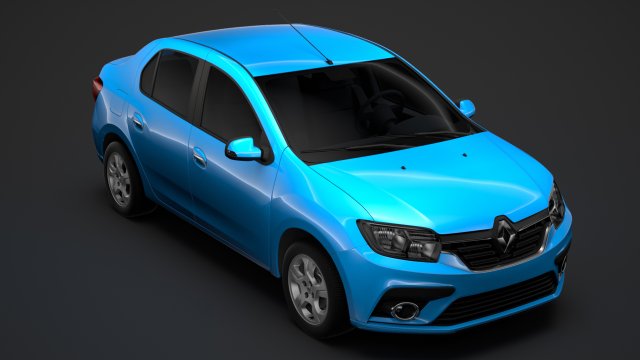 renault logan 2018 3D मॉडल .c4d .max .obj .3ds .fbx .stl .blend 
