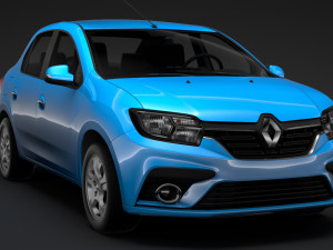 renault logan 2018 3D मॉडल