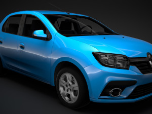 renault logan 2018 3D मॉडल