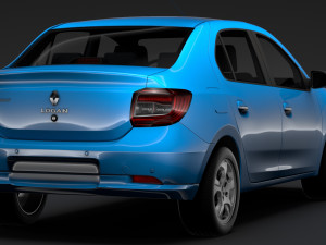 renault logan 2018 3D मॉडल