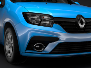 renault logan 2018 3D मॉडल