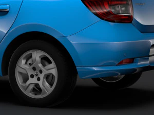 renault logan 2018 3D Model