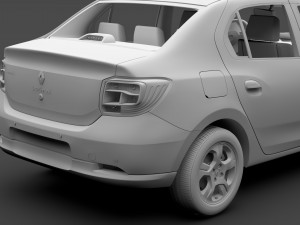 renault logan 2018 3D मॉडल