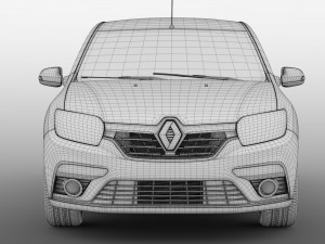 renault logan 2018 3D मॉडल