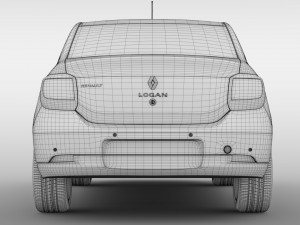 renault logan 2018 3D मॉडल