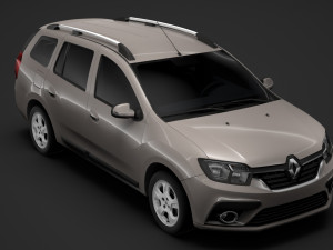renault logan mcv 2018 3D मॉडल